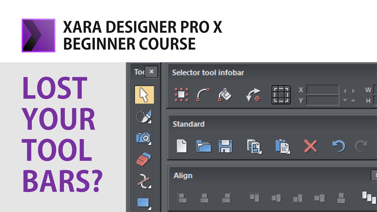 How to restore your toolbars in Xara Designer Pro X | Restore Toolbars and Galleries
