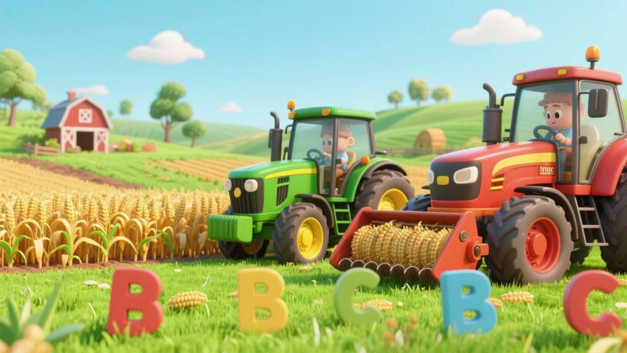 ABC Song – The Farm Tractor ABC Harvest 🚜🔤 Learn Alphabet for Kids