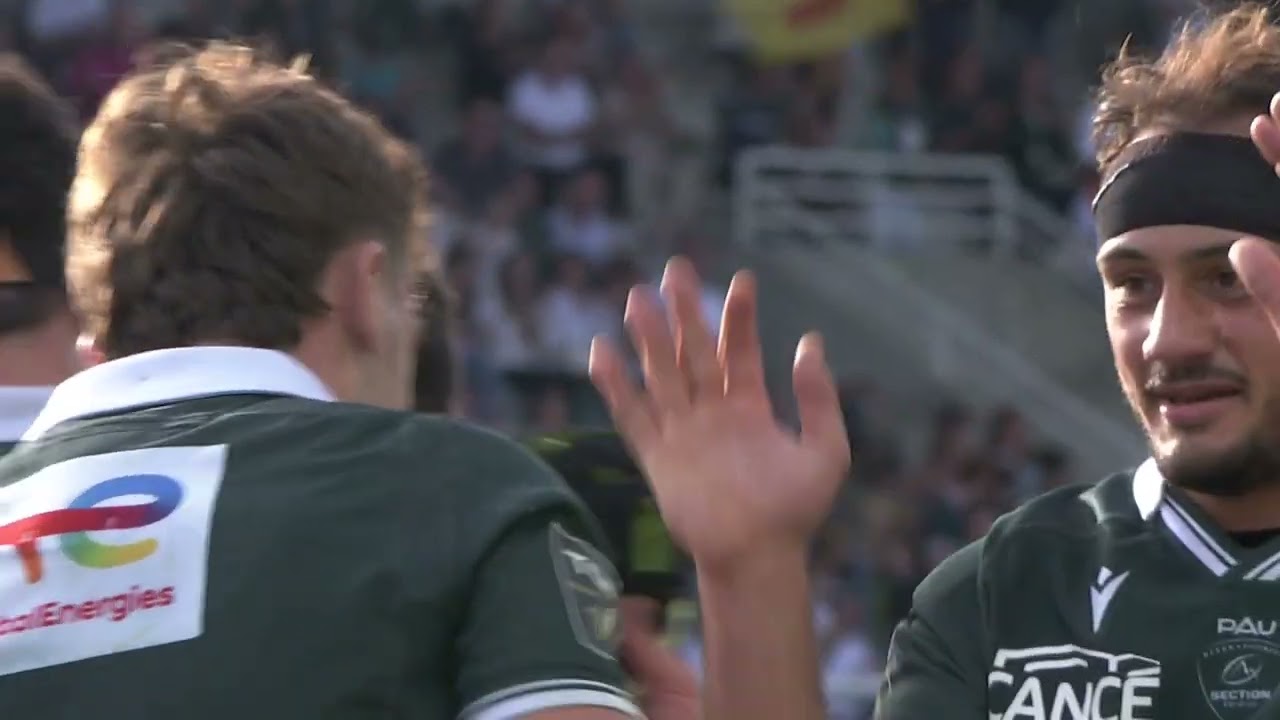 TOP 14 - Essai de Fabien BRAU-BOIRIE (SP) - Section Paloise - LOU Rugby