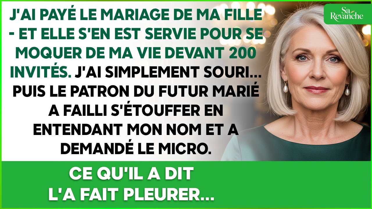 J’ai payé son mariage. Ma fille m’a humiliée… puis le patron du marié a pris le micro