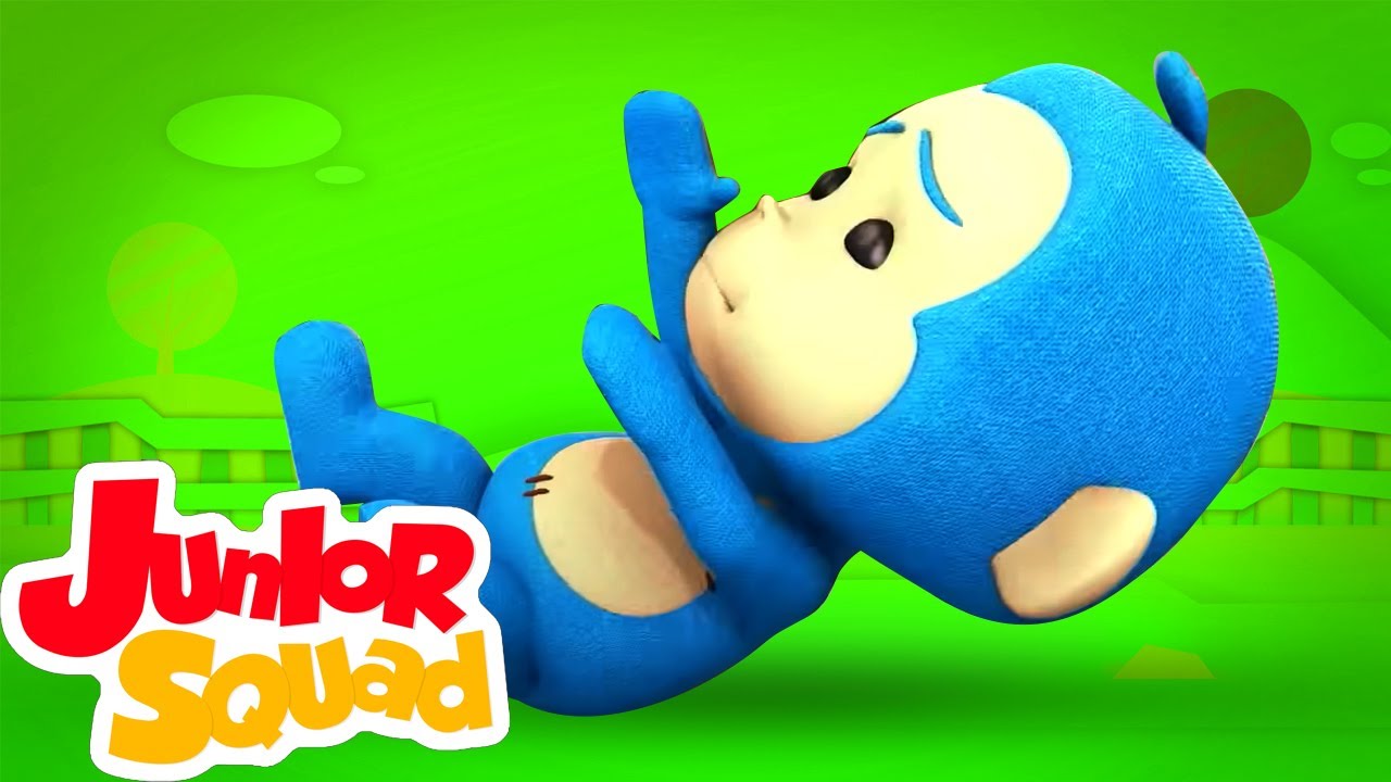 Cinco pequeños monos | Dibujos animados | Rimas para niños | Junior Squad Español | Educación