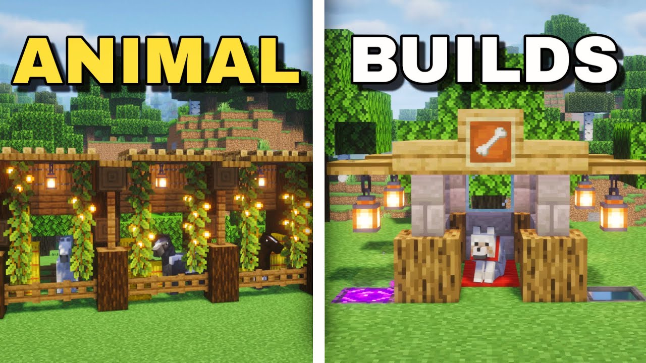 6 Cute Animal Builds in Minecraft 🐾✨
