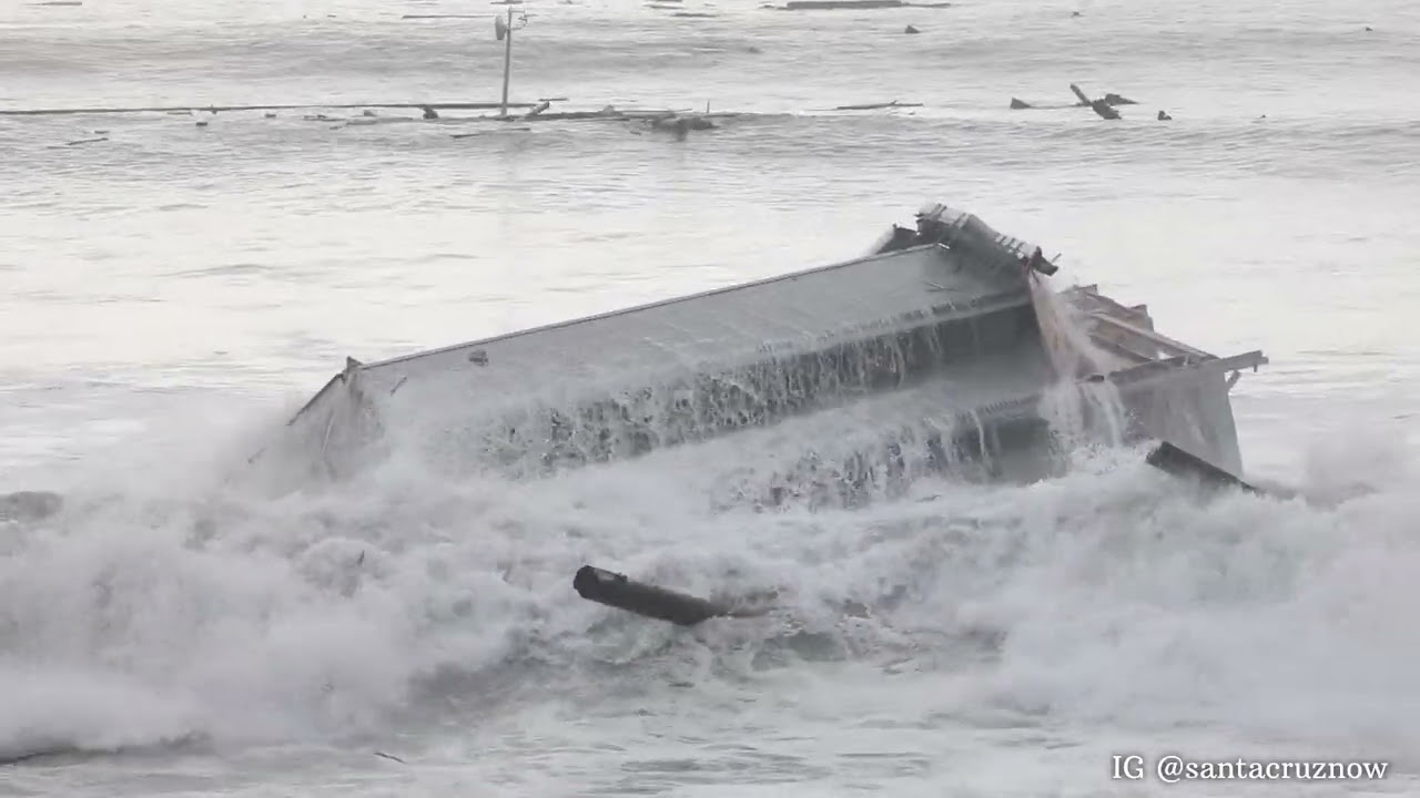 Santa Cruz Pier Collapse 2024 Dec 23
