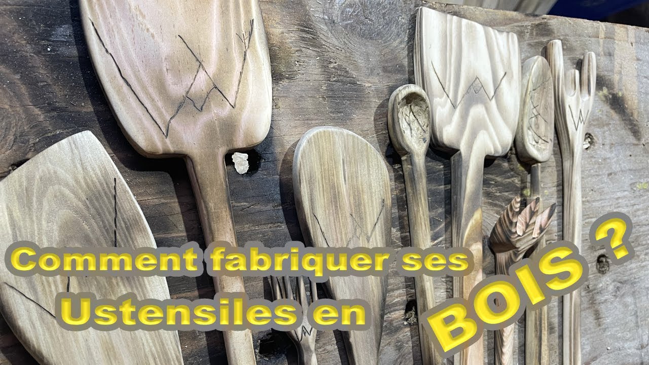 🪵 Comment fabriquer ses ustensiles en Bois BRUT-- FACILEMENT--? 🪵