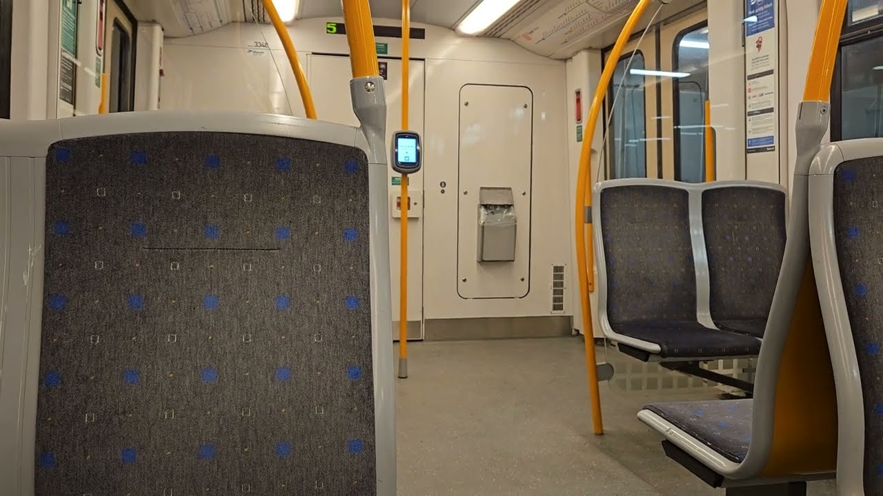 Ride with Oslo Metro MX3000 from Carl Berners Plass to Nationaltheatret | Norway