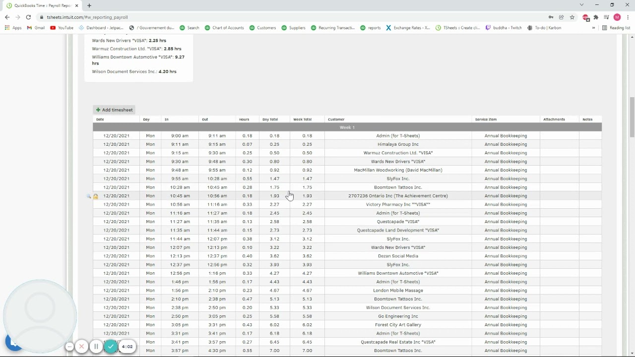 QuickBooks Time - Payroll Reports