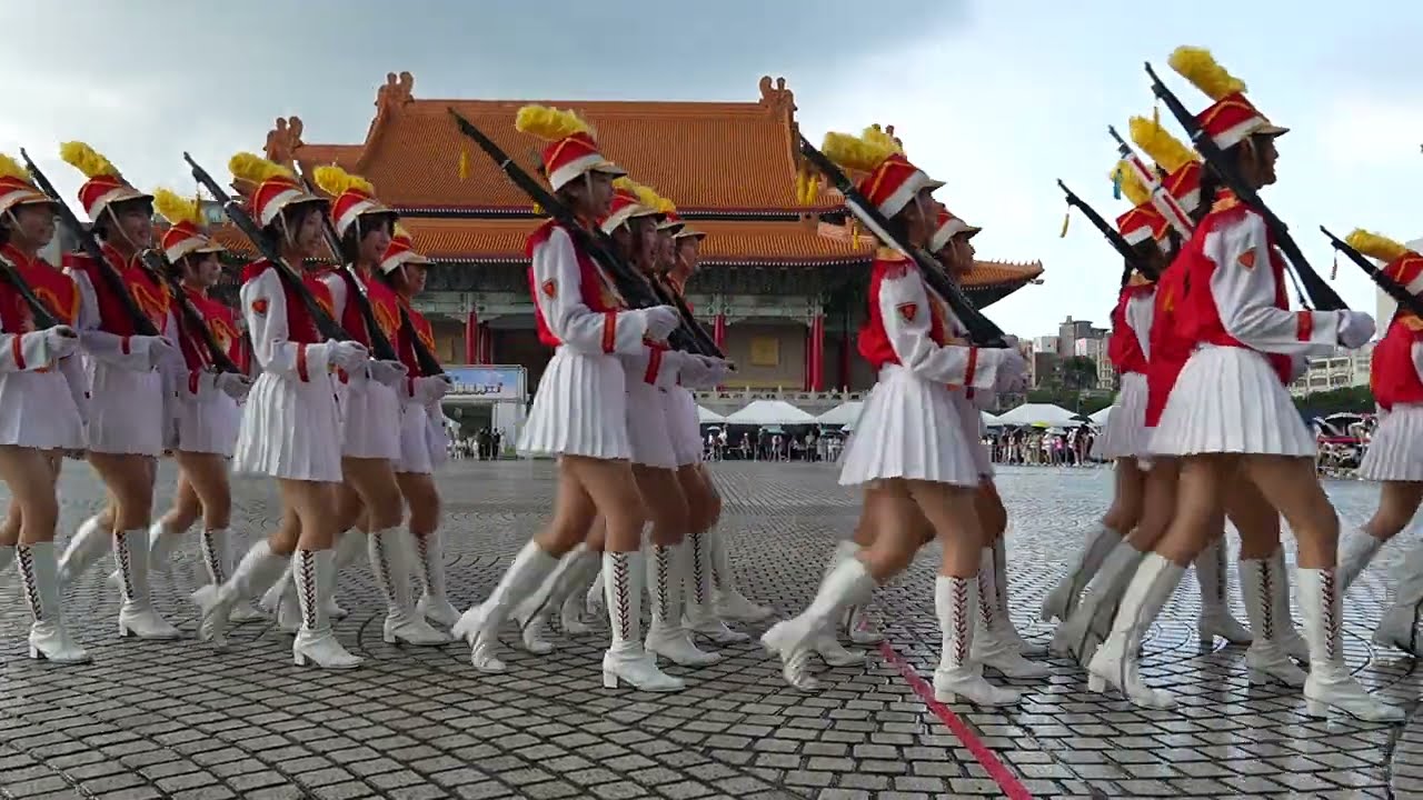 2024.07.06國防部第七屆全國儀隊競賽總決賽-第4名-瞬間大雨中優雅走位的水女孩-展現雨中操槍特技-KGHG 高雄女中儀隊#雄女儀隊