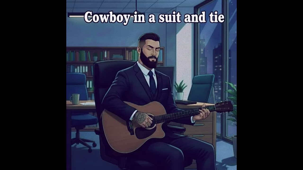 Cowboy in a suit and tie