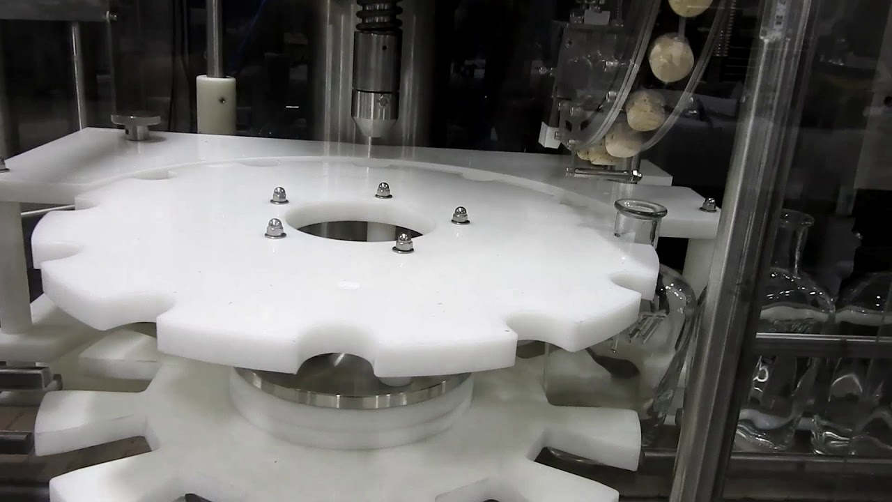 Rotary Capping Machine T Cork Right To Left with Pocket Sorter Cap Feeder by Acasi Machinery