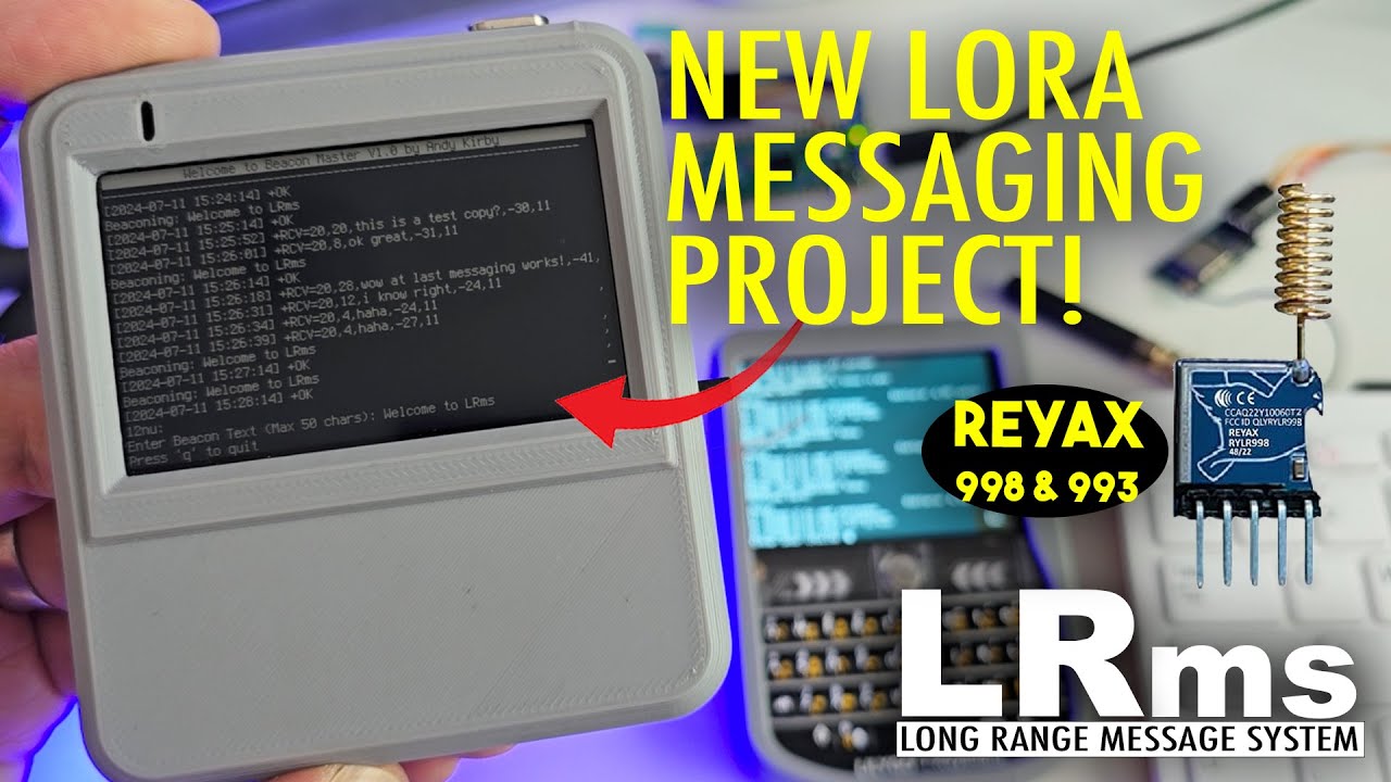 LoRa Long Range Message System (LRms) using Reyax LoRa modules.