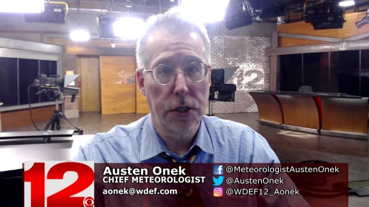 YOUR THURSDAY EVENING WDEF-TV NEWS 12 FORECAST