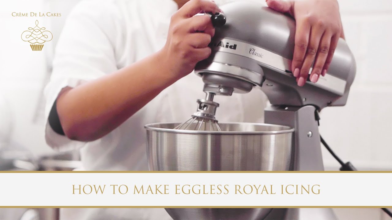 Eggless Royal Icing | Egg Free Recipe | For biscuits, cakes and all decorations | Creme De La Cakes