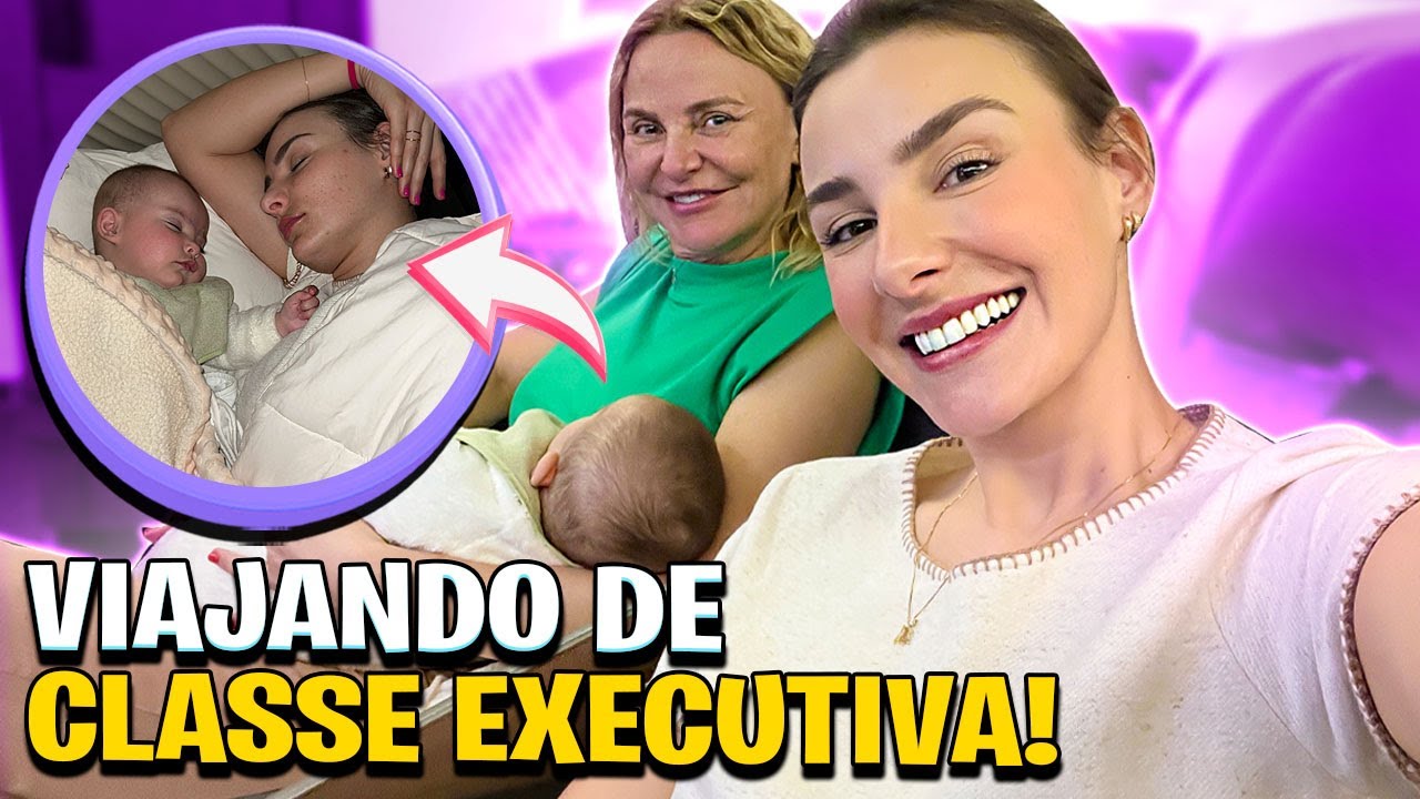 VIAJANDO DE CLASSE EXECUTIVA COM BEBÊ *mais de 11 horas de voo* | Amanda Lunelli