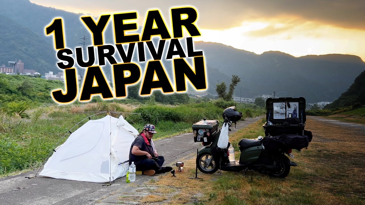 1 Year Homeless Survival Across Japan on a 50cc Moped