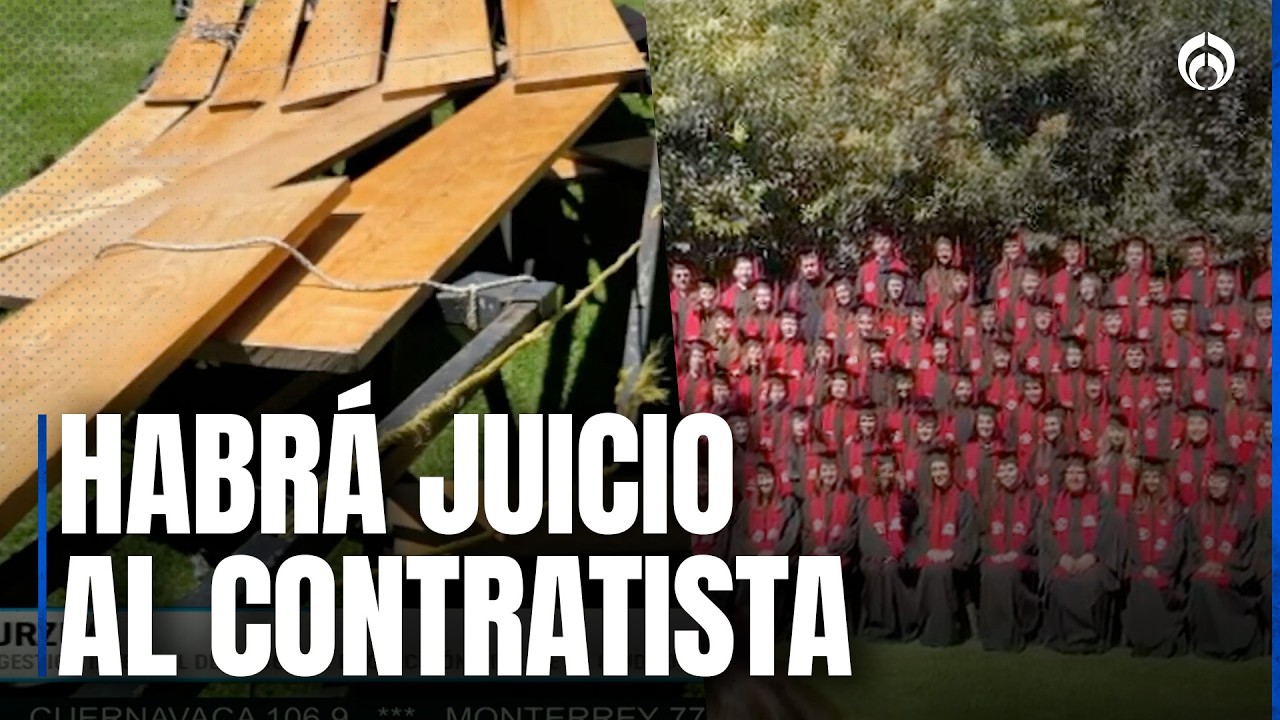Ibero graduates fall off platform during class photo shoot