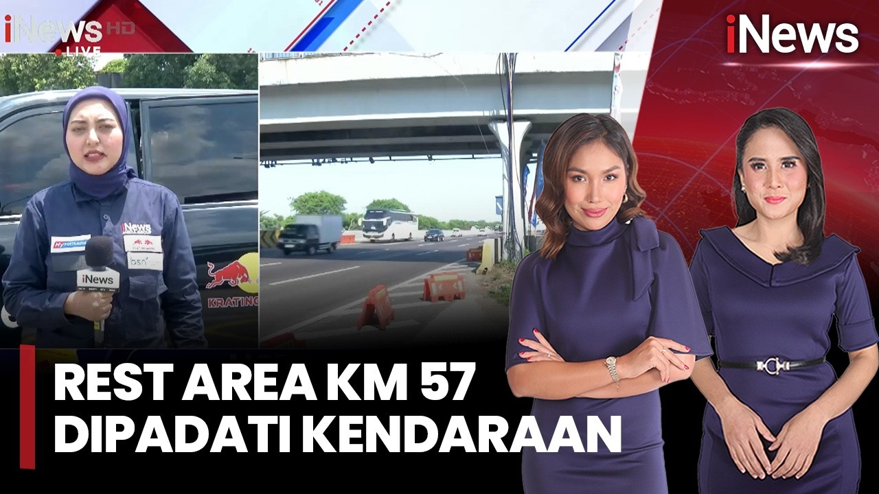 Puncak Arus Mudik Tiba, Rest Area KM 57 Dipadati Kendaraan | iNews Siang (15/03)