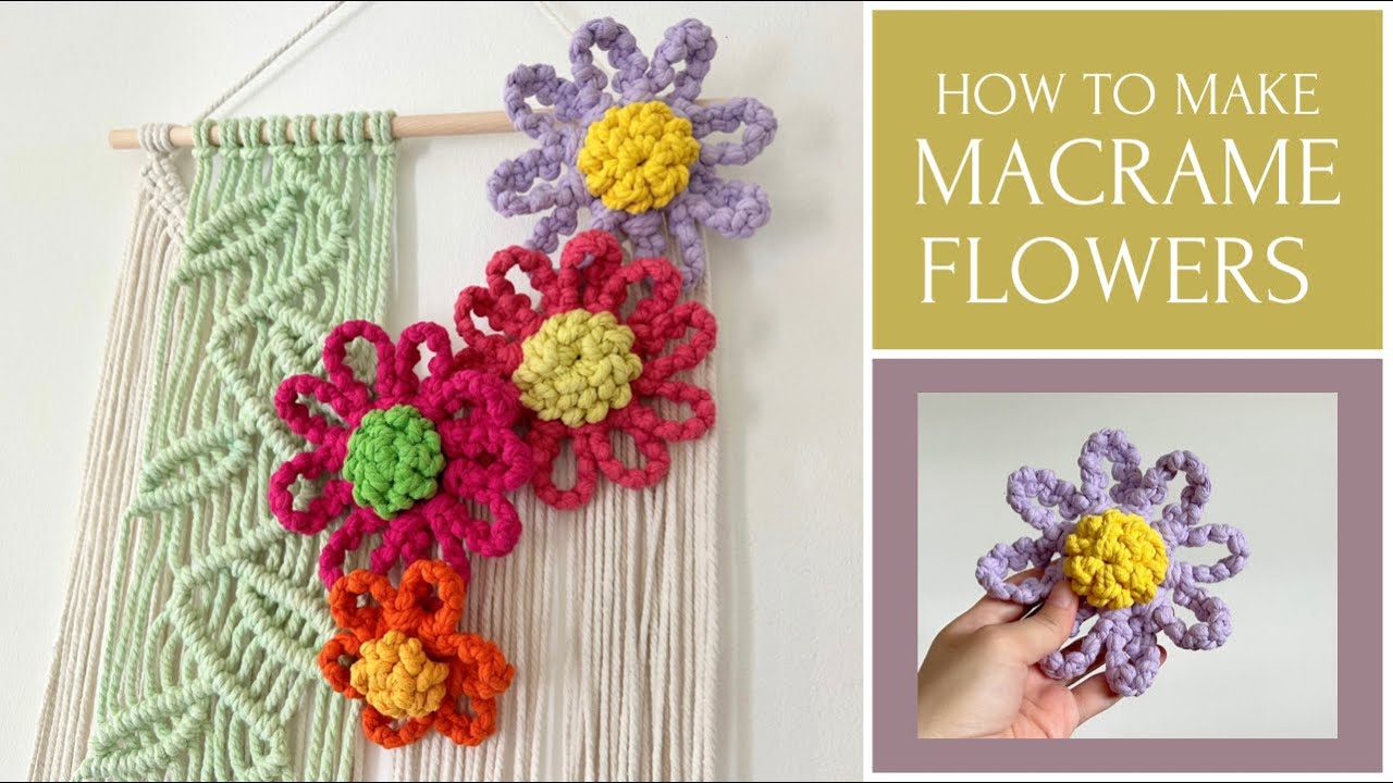 How To Make A Macrame Flower | EASY Macrame Tutorial