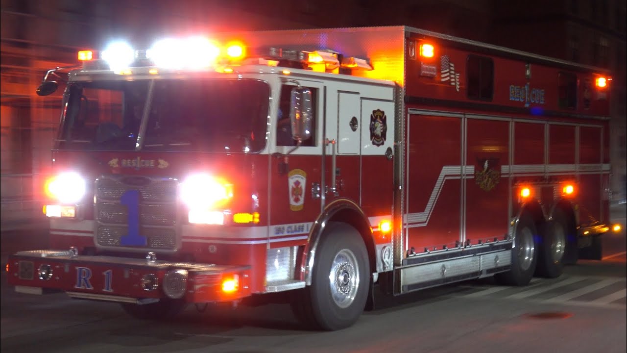 Baltimore City Fire Department Engine 23, Rescue 1 & Battalion Chief 6 Responding 
