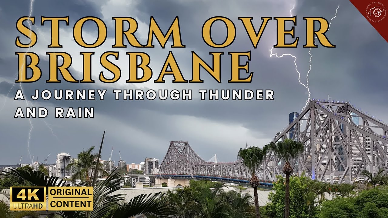 Relaxing Brisbane Storm | Soothing Thunder, Rain & Ambient Music #thunderstorm #brisbane #storm