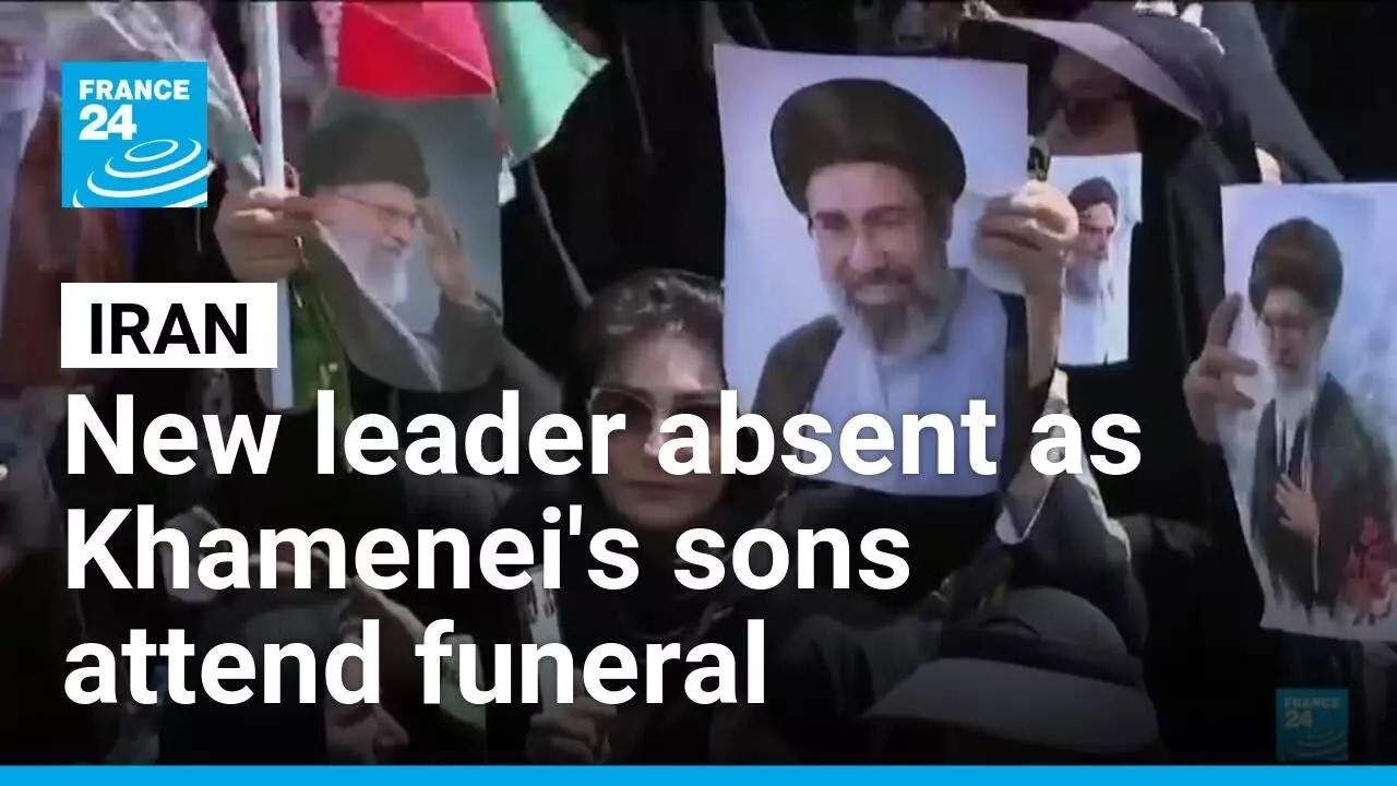 Khamenei's sons attend funeral without Iran's new leader &bull; FRANCE 24 English