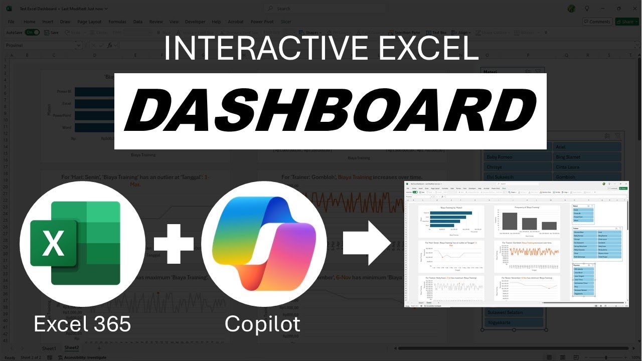 Cara Cepat Membuat Interactive Dashboard di Excel 365 Menggunakan Copilot (AI)