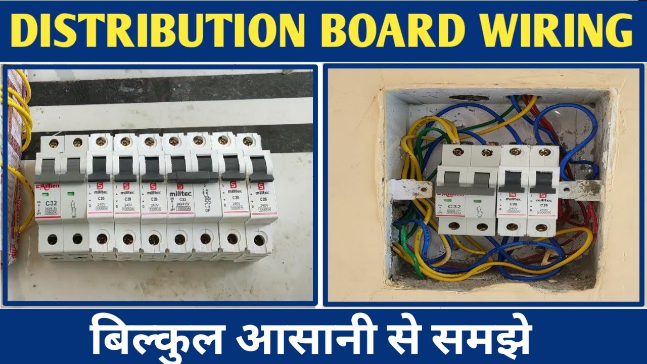 DISTRIBUTION BOARD WIRING! MCB CONNECTION! HOUSE DB BOARD WIRING