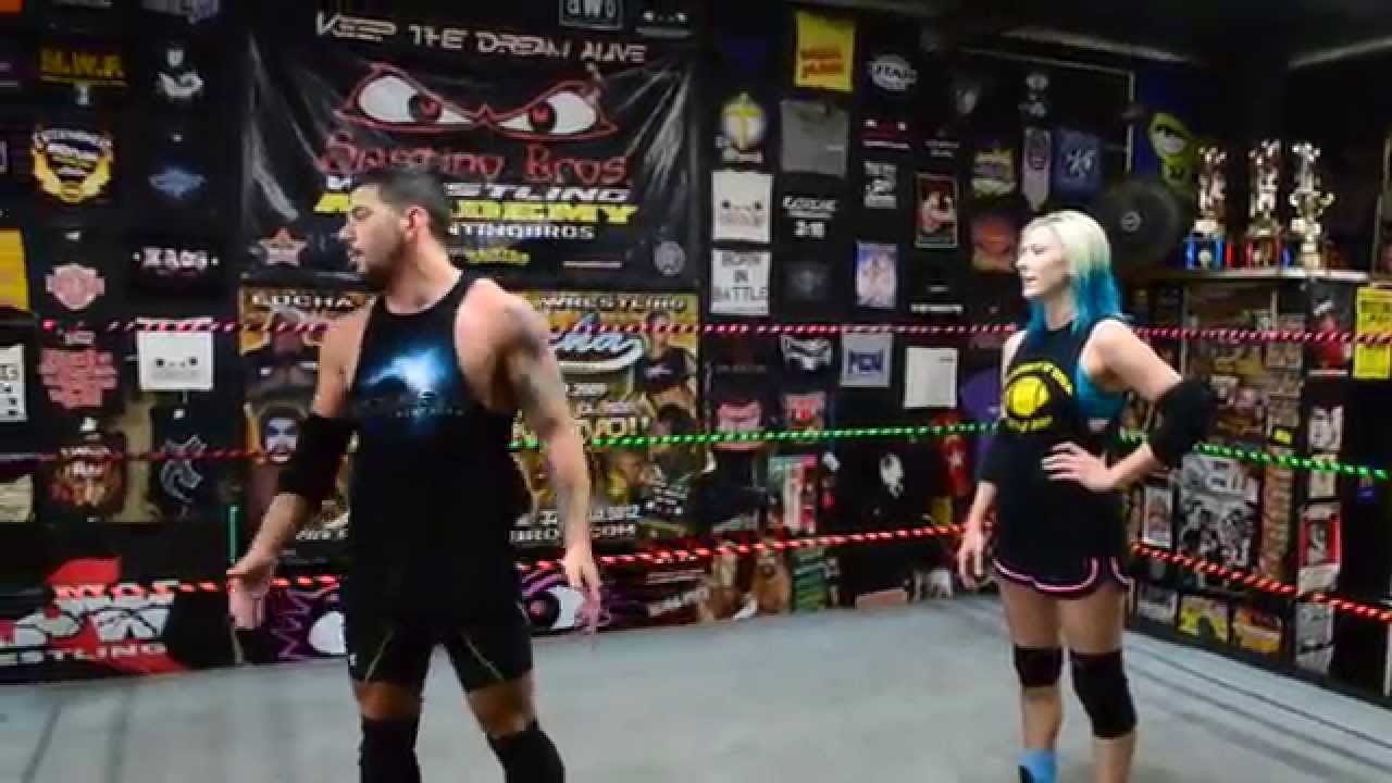 Pro Wrestling Training Match Heather vs Dougie