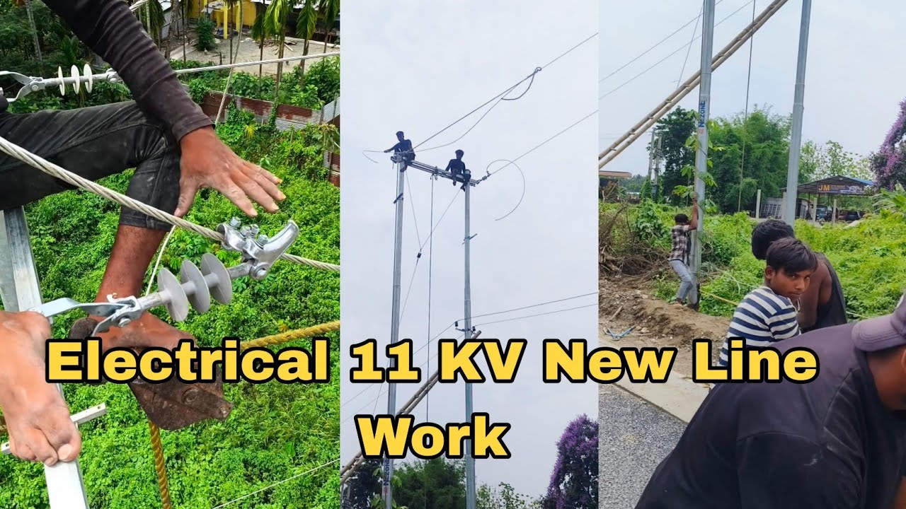 11kv overhead line installation