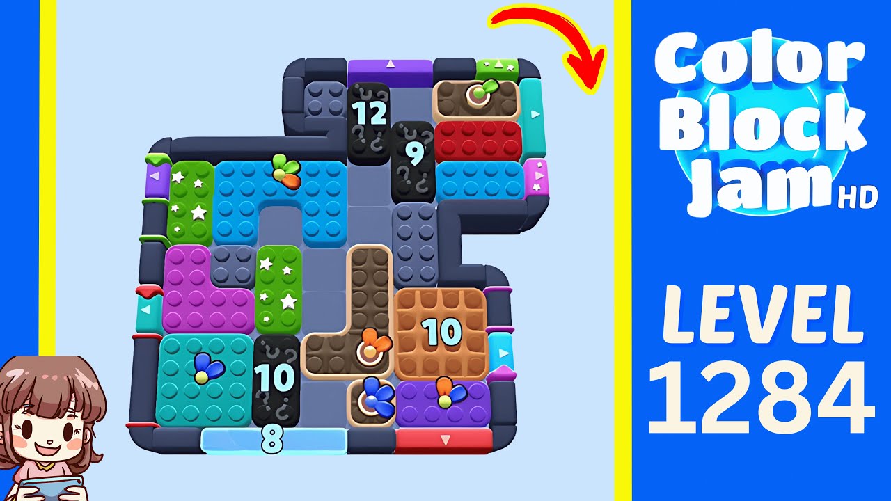 Color Block Jam Level 1284 Solution Walkthrough