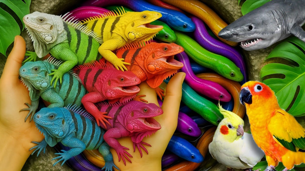 Catch beautiful aquarium fish in small pond: baby turtles, Iguana, Oscar fish, catfish, Frogs, Shark