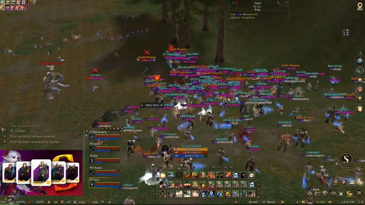 L2 Skelth Phoenix - Pvp Mapa novo clan MercenarioS #Cardinal