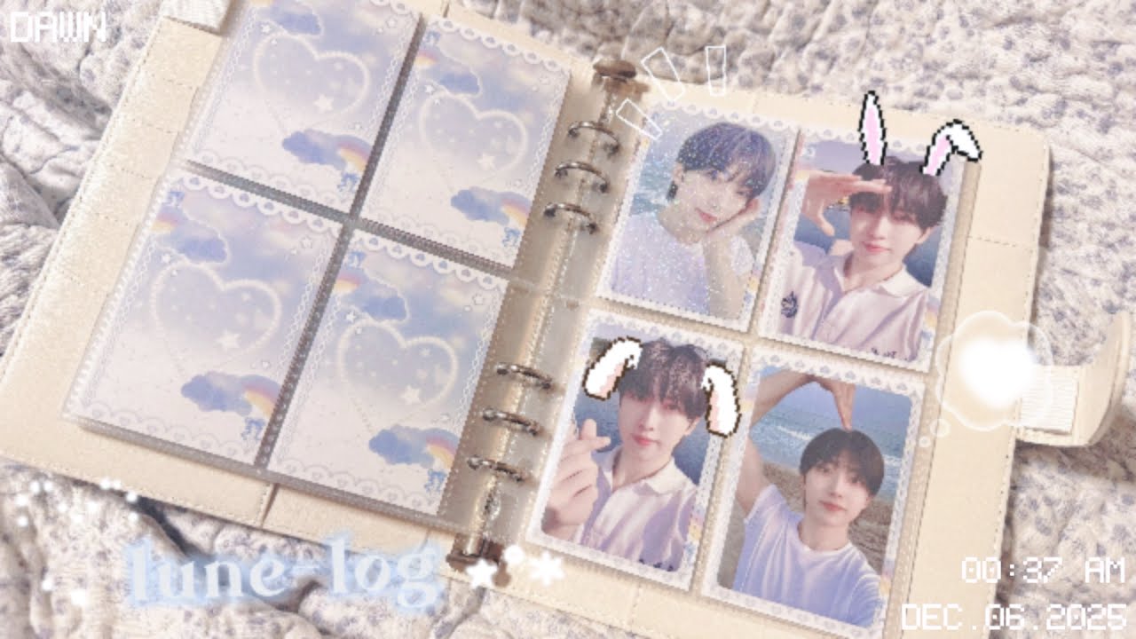 [ luné-LOG ] new fuma binder | reorganizing my photocard binders | chat with me video