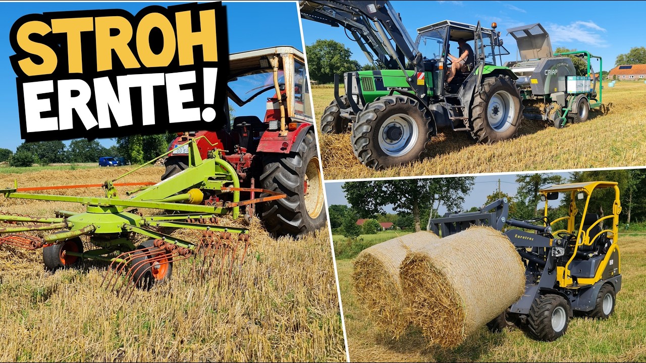STROH PRESSEN in FOLIE! | Sinnvoll oder Quatsch? | IHC 633 mit Schwader | Deutz DX | Mr. Moto