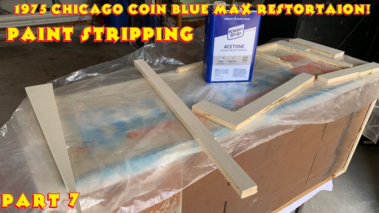Let's Strip the Paint! -  Part 7, 1975 Chicago Coin Blue Max Pinball Machine Restoration