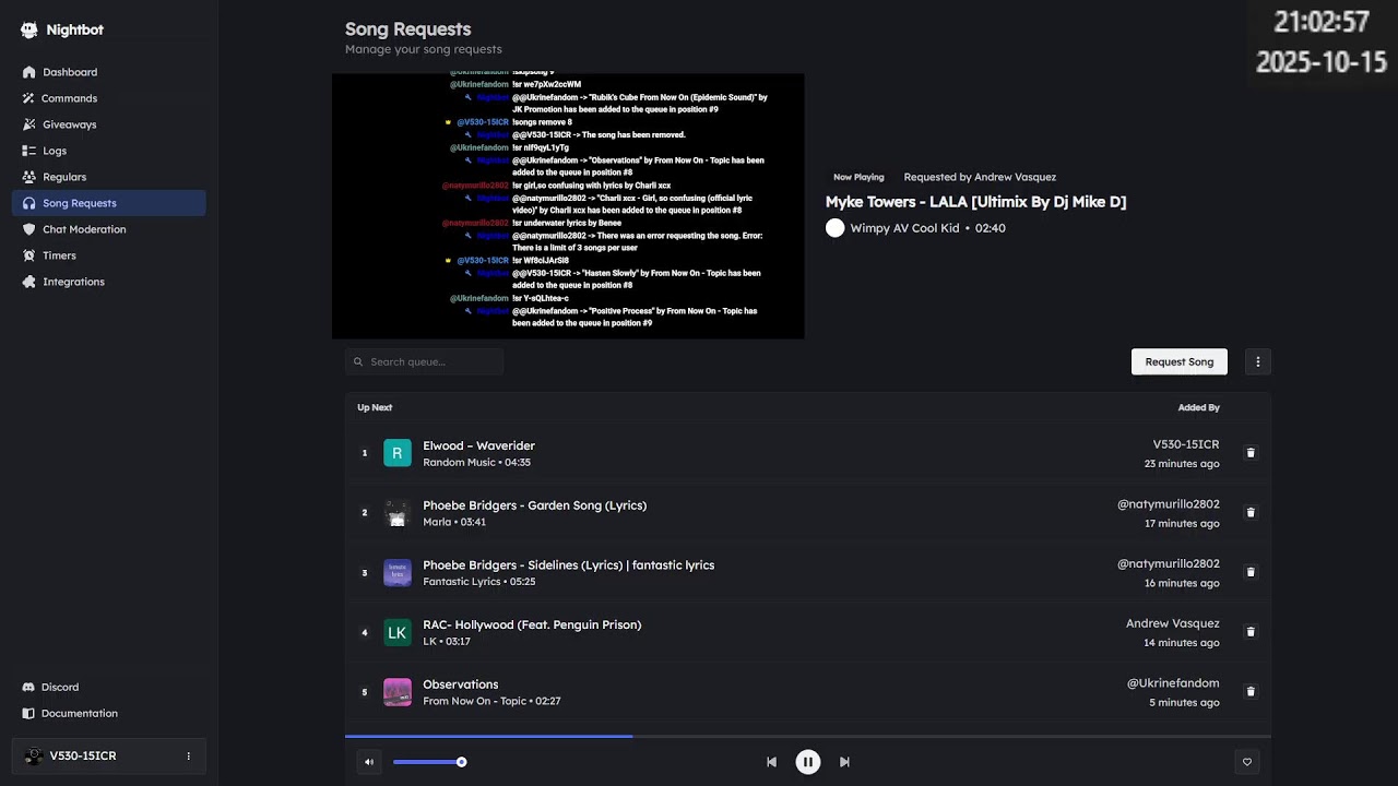 Song Requests Live !sr [2025-10-15]
