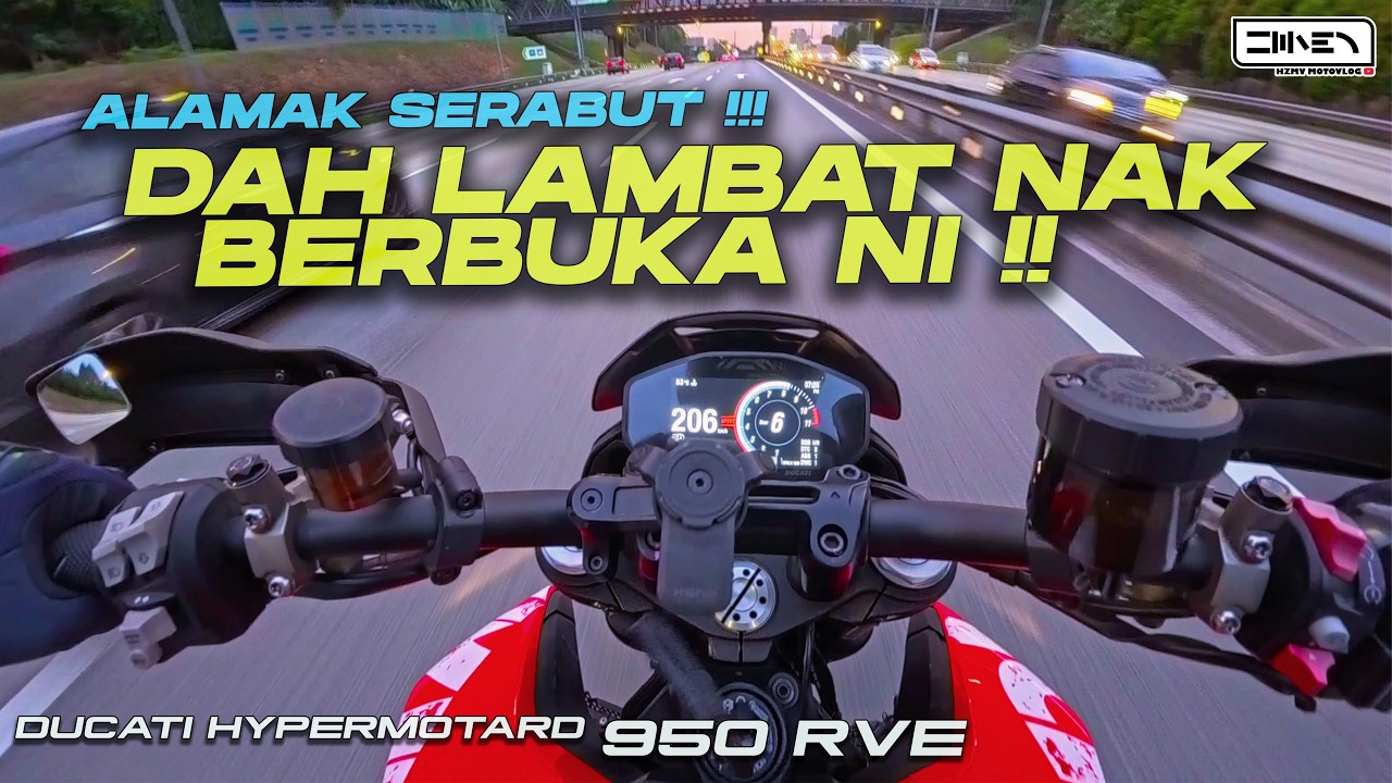 MENGEJAR WAKTU BERBUKA NAIK HYPER ! Ducati Hypermotard 950 RVE + Termignoni Exhaust Malaysia