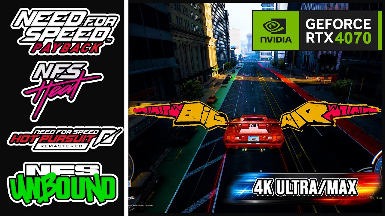 RTX 4070 против NFS: Payback, Heat, Hot Pursuit Remastered, Unbound в разрешении 4K
