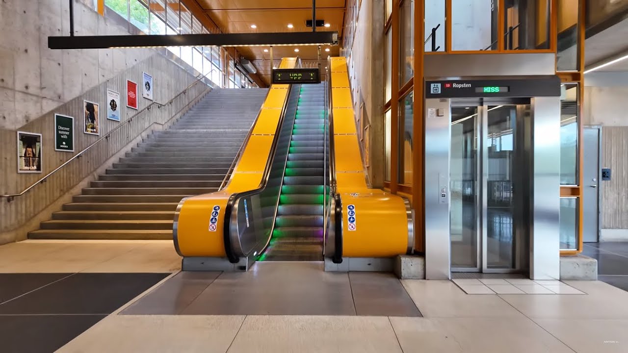 Sweden, Stockholm, Norsborg Subway Station, 4X escalator