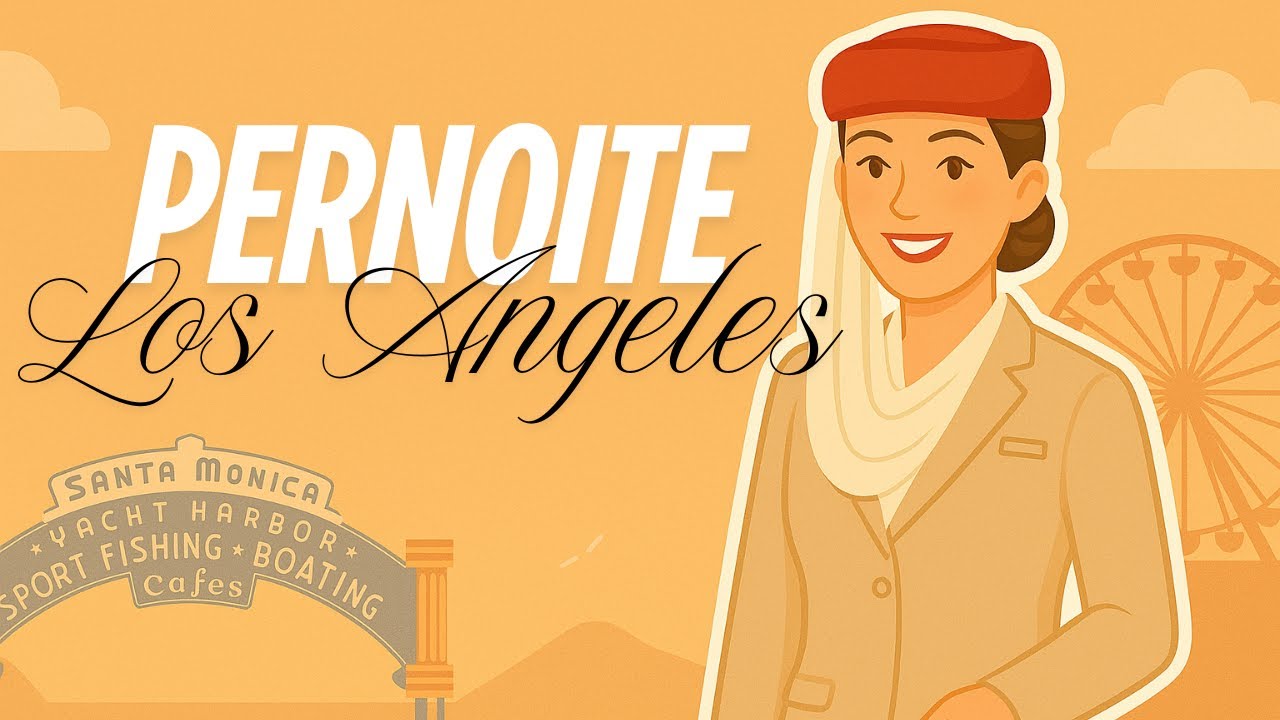 Pernoite em Los Angeles, Califórnia | Comissária de bordo Emirates | Vlog de viagem