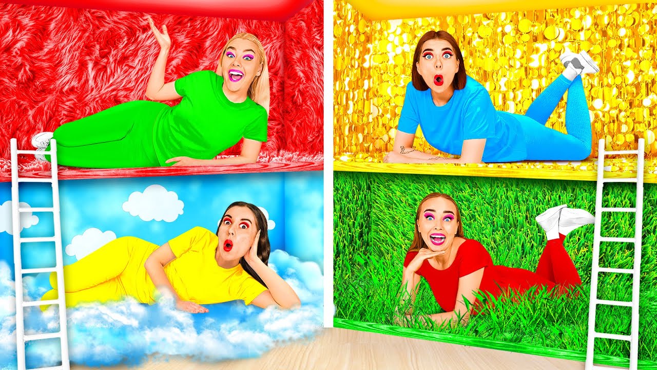 Секретные домики под кроватью | Четыре цвета челлендж от BaRaDa Challenge