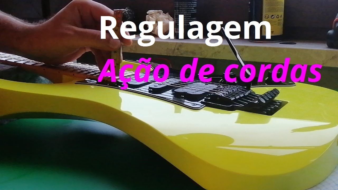 Regulagem da ação de cordas de uma guitarra com micro afinação - Manutenção Ibanez RG550DY - Parte 4