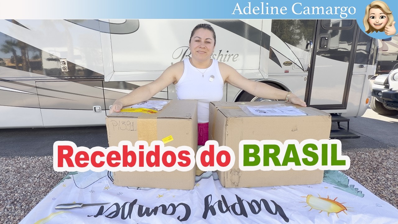 A encomenda mais esperada do BRASIL chegou em duas caixas enormes no camping em Las Vegas