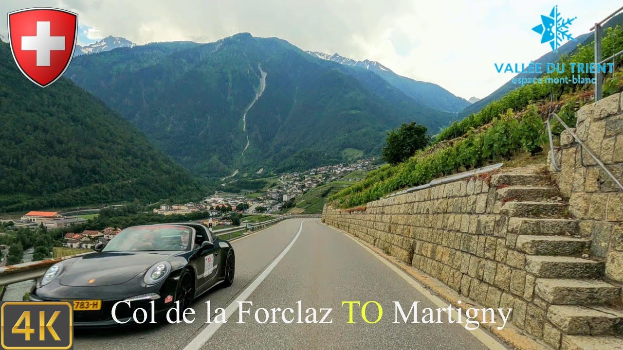 Driving Switzerland 🇨🇭 | Col de la Forclaz mountain pass TO Martigny 4K Scenic Drive