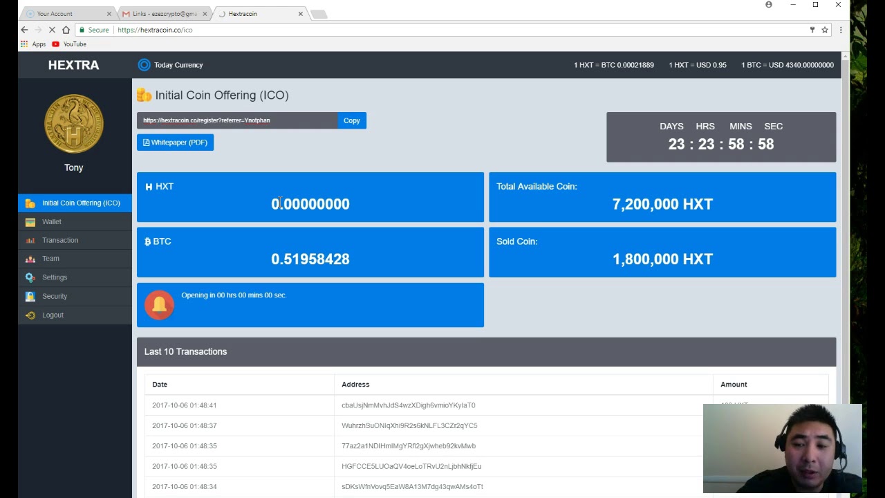 How to buy HEXTRA coin (ICO) 95 cents!!!