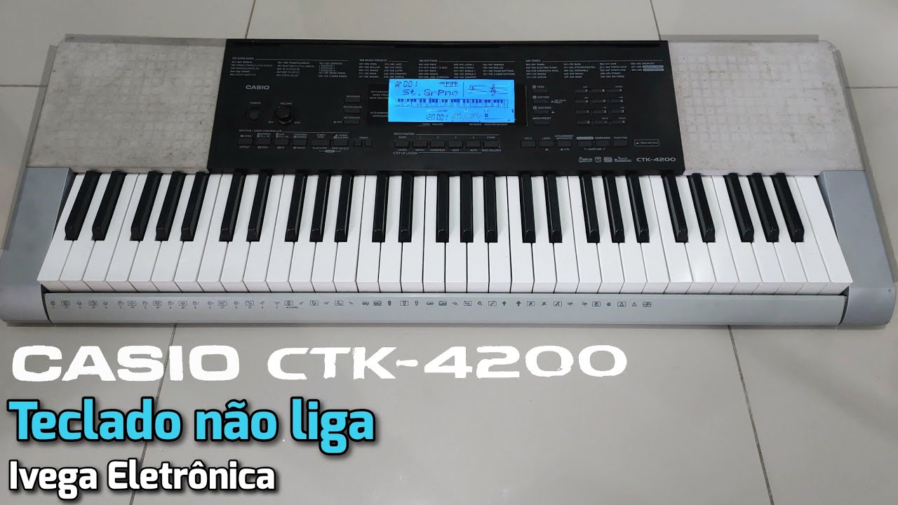 Teclado Casio, não liga, CTK-4200