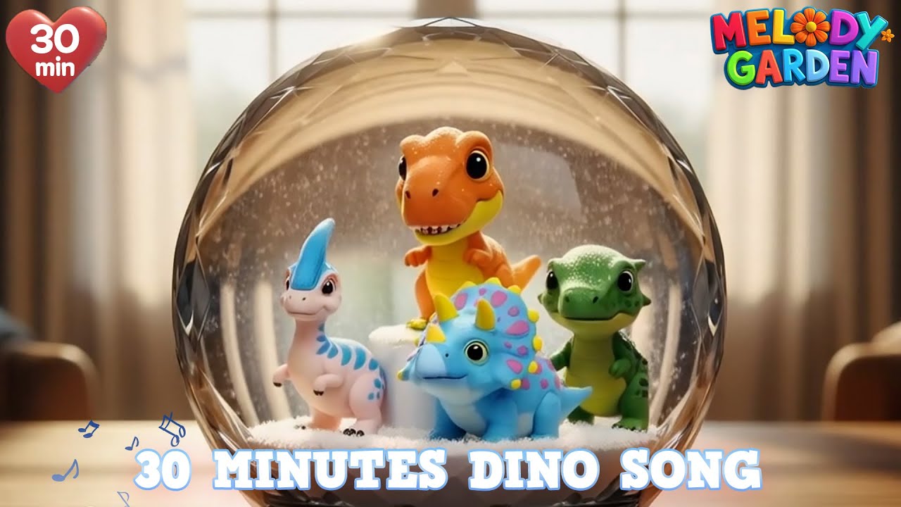 30 Minutes of Dino Songs - Nursery Rhymes & Kids Songs - Melody Garden