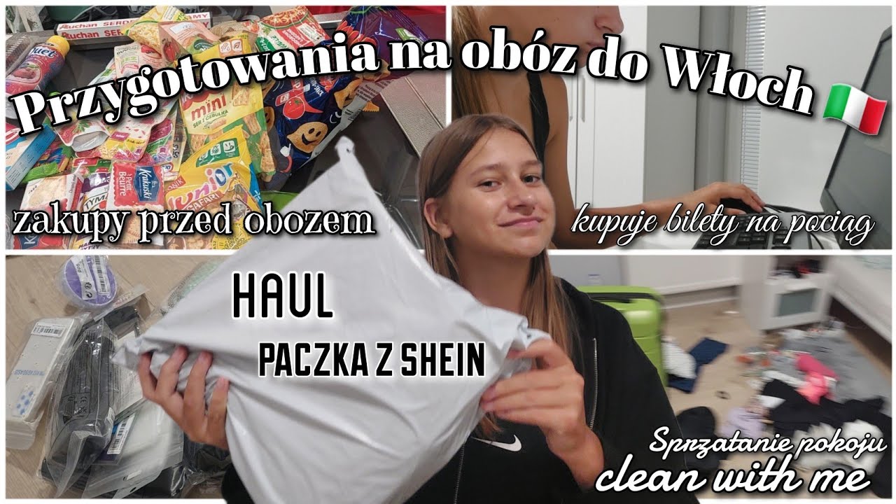 PRZYGOTOWANIA NA OBÓZ DO WŁOCH🇮🇹| zakupy przed obozem, haul, sprzątanie pokoju|