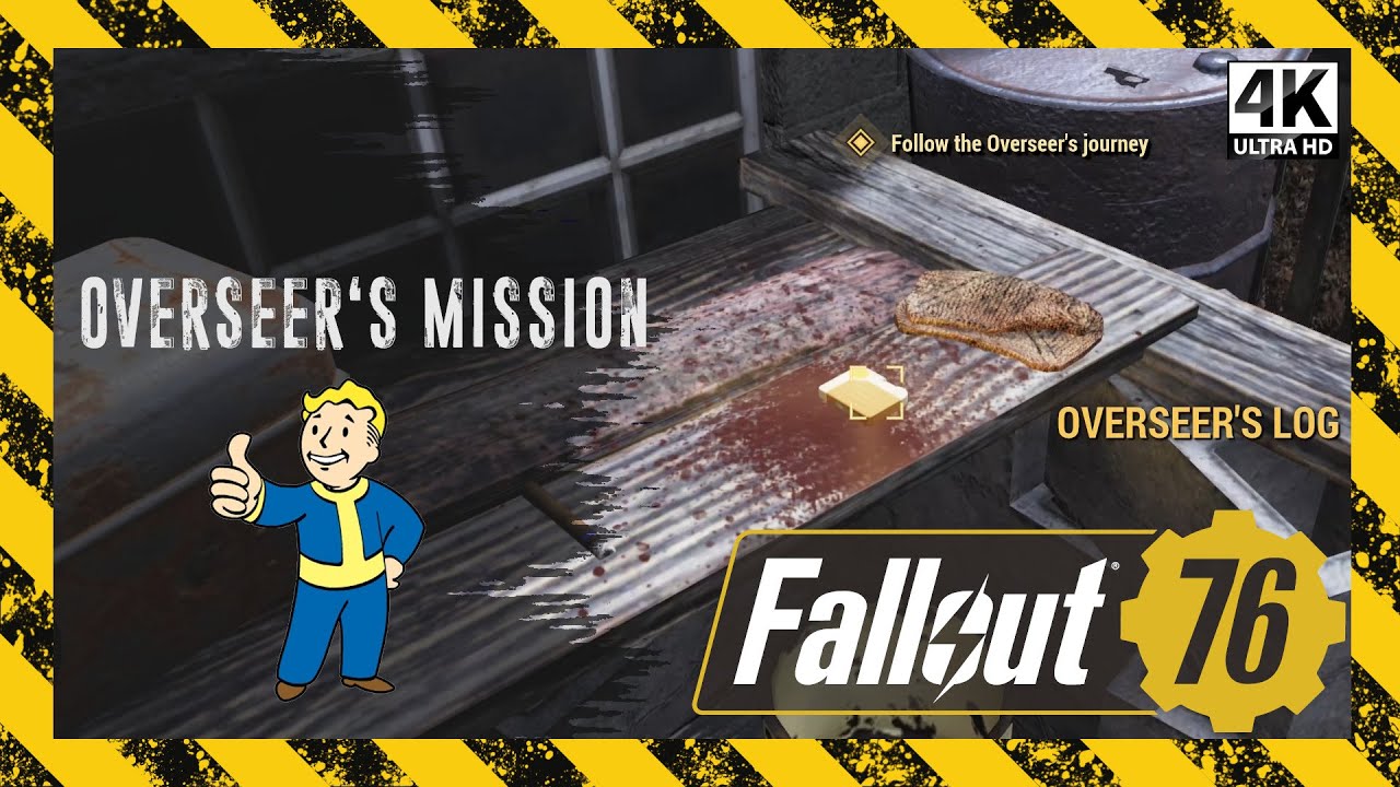 Overseer's Mission | Find all Overseer Holotapes | Fallout 76 [4K] PC | Side Quest - Ep. 122