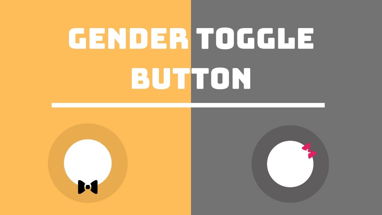 Gender Toggle Button Using HTML And CSS | CSS Tutorial