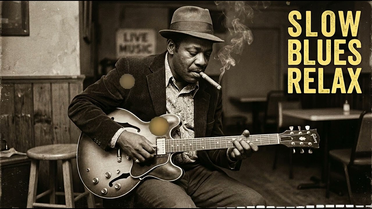 Midnight Blues Guitar Instrumental – Deep Slow Blues Solo for Relaxing Night